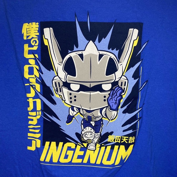 Funko Pop My Hero Academia Tenya Iida Ingenium Tee Mens M Blue 100% Cotton EUC - Picture 2 of 4